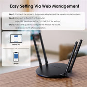 WAVLINK WN530HG3 AC1200 Dual Band AP Router 1000Mbps WAN / LAN Ethernet Port, Plug:AU Plug