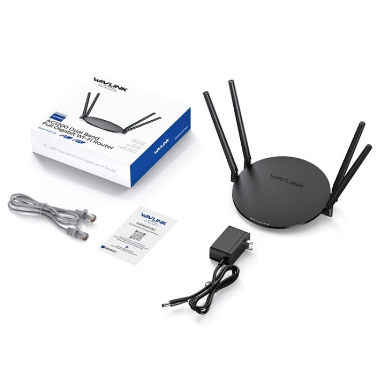 WAVLINK WN530HG3 AC1200 Dual Band AP Router 1000Mbps WAN / LAN Ethernet Port, Plug:AU Plug