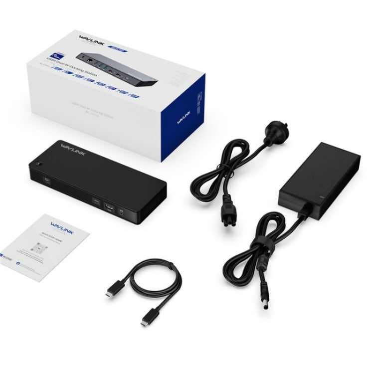 WAVLINK UTD22 Support 96W Laptop Charging USB4 Docking Station Dual Monitor USB-C Hub(US Plug)