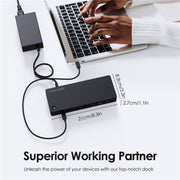 WAVLINK UTD22 Support 96W Laptop Charging USB4 Docking Station Dual Monitor USB-C Hub(EU Plug)
