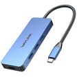 WAVLINK UHP3416 7-in-1 PD100W Charging SD / TF Card Reader 4K HD Type-C Docking Station(Blue) - free shipping - PMC TechLife - Order now!