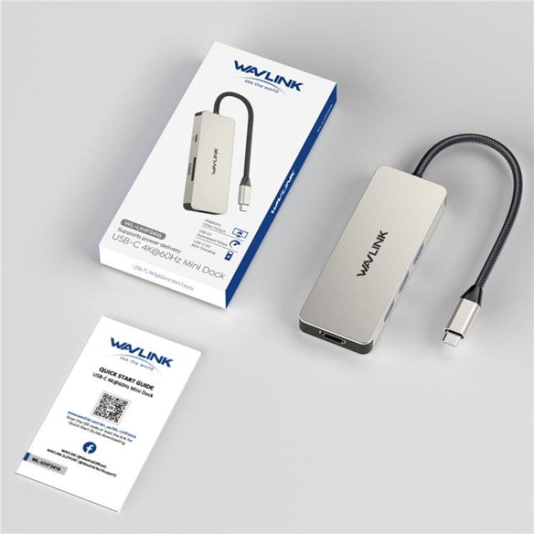 WAVLINK UHP3416 7-in-1 PD100W Charging SD / TF Card Reader 4K HD Type-C Docking Station(Black)