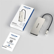 WAVLINK UHP3416 7-in-1 PD100W Charging SD / TF Card Reader 4K HD Type-C Docking Station(Black)