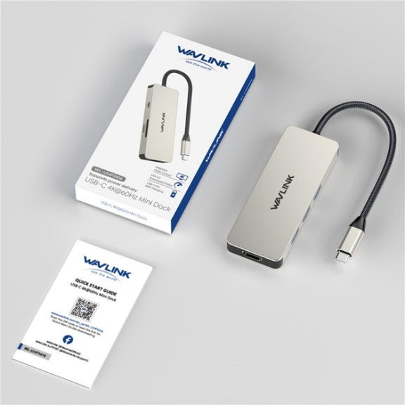 WAVLINK UHP3416 7-in-1 PD100W Charging SD / TF Card Reader 4K HD Type-C Docking Station(Black)
