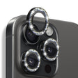 For iPhone 16 Pro / 16 Pro Max NORTHJO Glitter Camera Lens Protector Tempered Glass Metal Ring Film(Black) - iPhone 16 Pro Max Tempered Glass by NORTHJO | Online Shopping South Africa | PMC TechLife | Buy Now Pay Later Mobicred