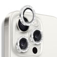 For iPhone 16 Pro / 16 Pro Max NORTHJO Glitter Camera Lens Protector Tempered Glass Metal Ring Film(Silver) - iPhone 16 Pro Max Tempered Glass by NORTHJO | Online Shopping South Africa | PMC TechLife | Buy Now Pay Later Mobicred