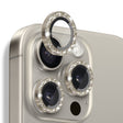 For iPhone 16 Pro / 16 Pro Max NORTHJO Glitter Camera Lens Protector Tempered Glass Metal Ring Film(Natural) - free shipping - PMC TechLife - Order now!