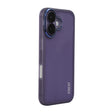 For iPhone 16 ENKAY Hat-Prince Translucent Matte TPU Phone Case with Lens Film(Purple) - free shipping - PMC TechLife - Order now!