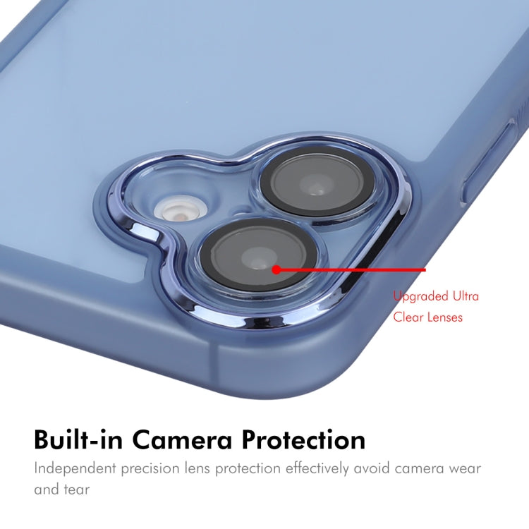 For iPhone 16 Plus ENKAY Hat-Prince Translucent Matte TPU Phone Case with Lens Film(White)