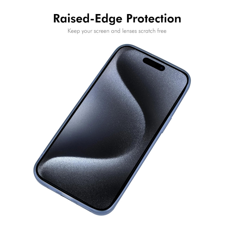 For iPhone 16 Plus ENKAY Hat-Prince Translucent Matte TPU Phone Case with Lens Film(Blue)