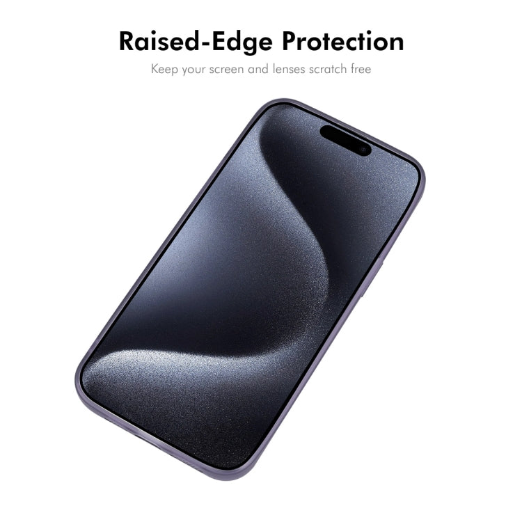 For iPhone 16 Pro Max ENKAY Hat-Prince Translucent Matte TPU Phone Case with Lens Film(Blue)