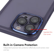 For iPhone 16 Pro Max ENKAY Hat-Prince Translucent Matte TPU Phone Case with Lens Film(Purple)
