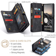 For Google Pixel 9 / 9 Pro CaseMe 008 Detachable Multifunctional Leather Phone Case(Black)