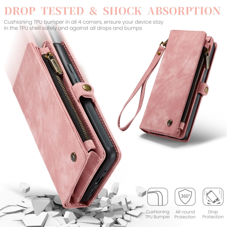 For Google Pixel 9 / 9 Pro CaseMe 008 Detachable Multifunctional Leather Phone Case(Pink)