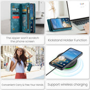 For Google Pixel 9 Pro XL CaseMe 008 Detachable Multifunctional Leather Phone Case(Blue)