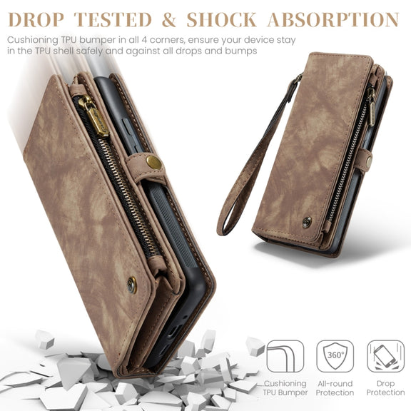 For Google Pixel 9 Pro XL CaseMe 008 Detachable Multifunctional Leather Phone Case(Brown)