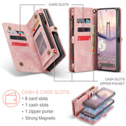 For Google Pixel 9 Pro XL CaseMe 008 Detachable Multifunctional Leather Phone Case(Pink)