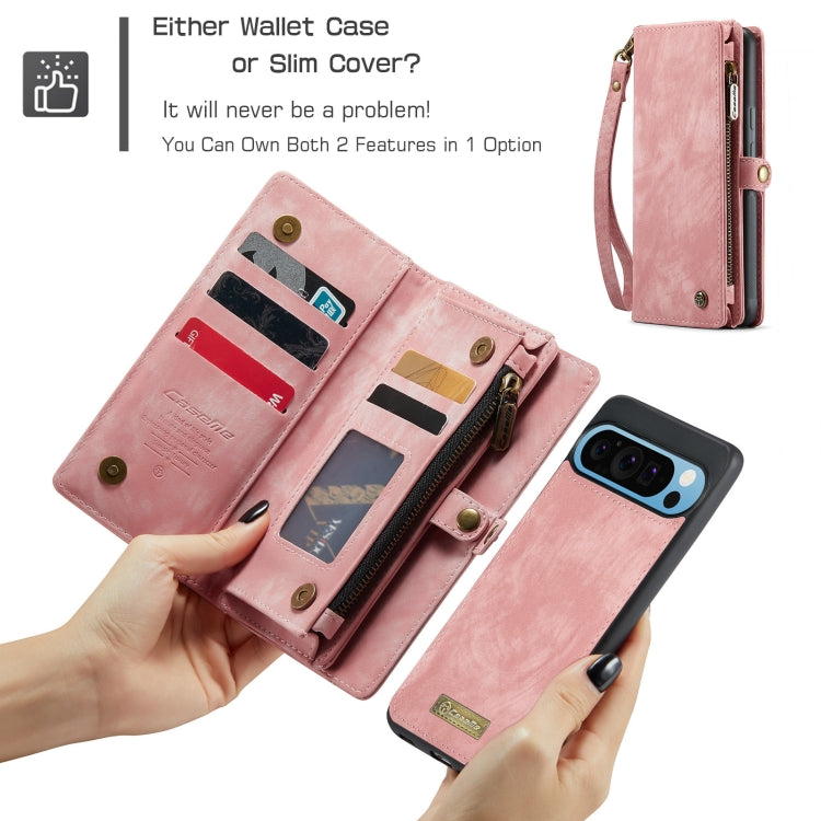 For Google Pixel 9 Pro XL CaseMe 008 Detachable Multifunctional Leather Phone Case(Pink)