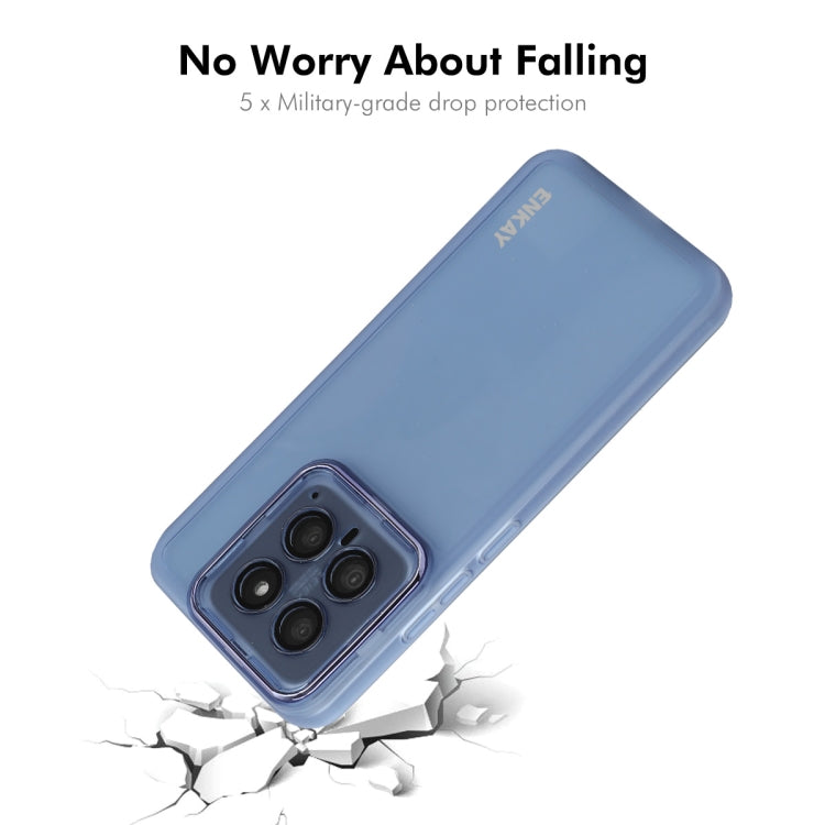 For Xiaomi 14 Pro ENKAY Hat-Prince Translucent Matte TPU Phone Case with Lens Film(White)