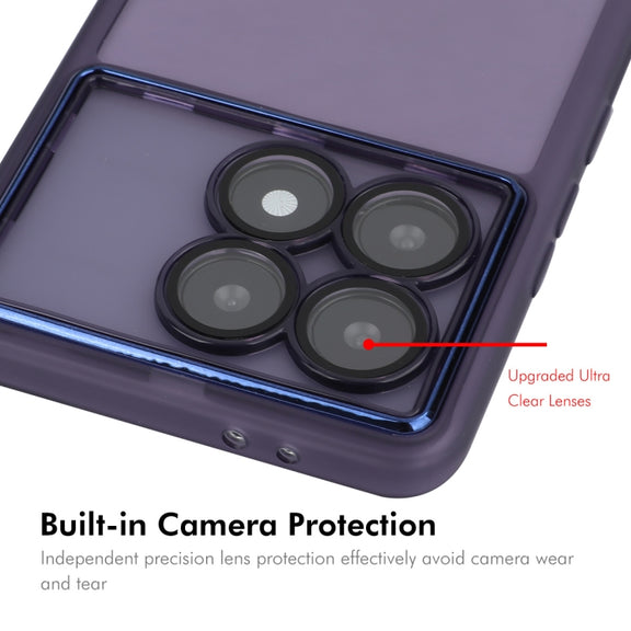 For Redmi K70 / K70 Pro ENKAY Hat-Prince Translucent Matte TPU Phone Case with Lens Film(Blue)