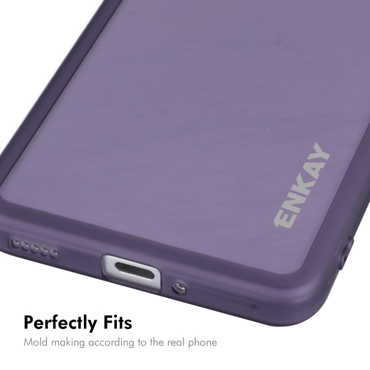 For Redmi K70 Ultra ENKAY Hat-Prince Translucent Matte TPU Phone Case with Lens Film(Blue)