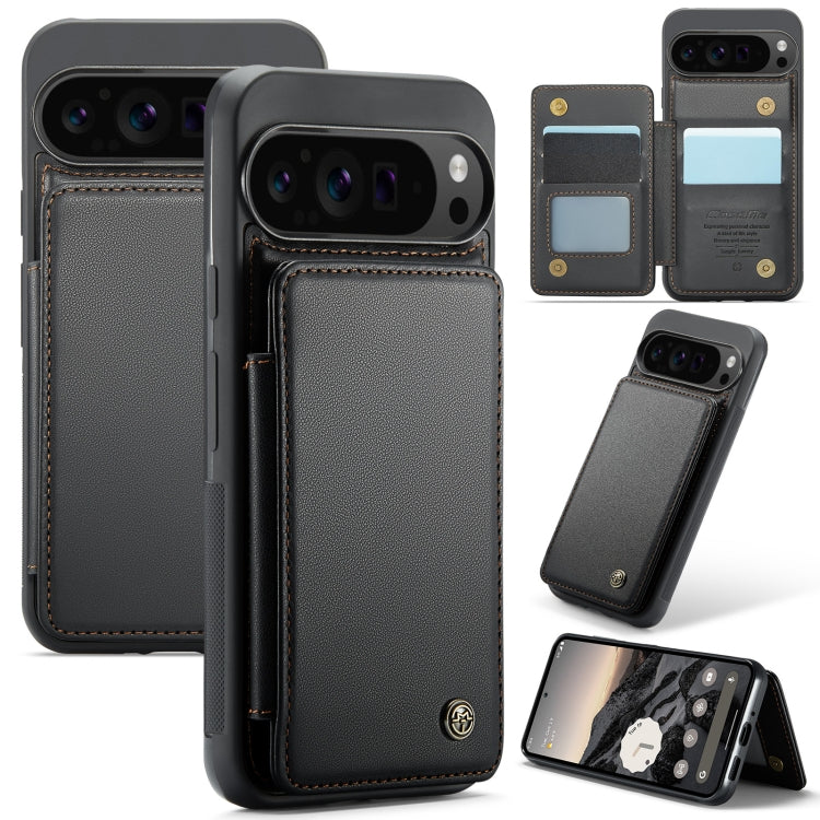 For Google Pixel 9 Pro XL CaseMe C22 Card Slots Holder RFID Anti-theft Phone Case(Black)