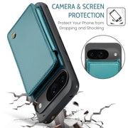 For Google Pixel 9 / 9 Pro CaseMe C22 Card Slots Holder RFID Anti-theft Phone Case(Green)
