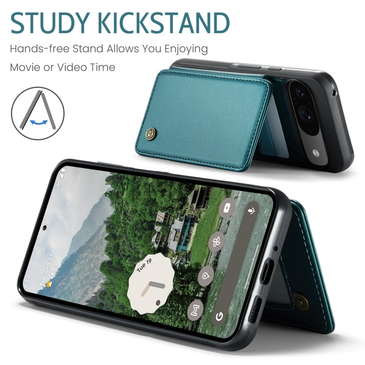 For Google Pixel 9 / 9 Pro CaseMe C22 Card Slots Holder RFID Anti-theft Phone Case(Green)