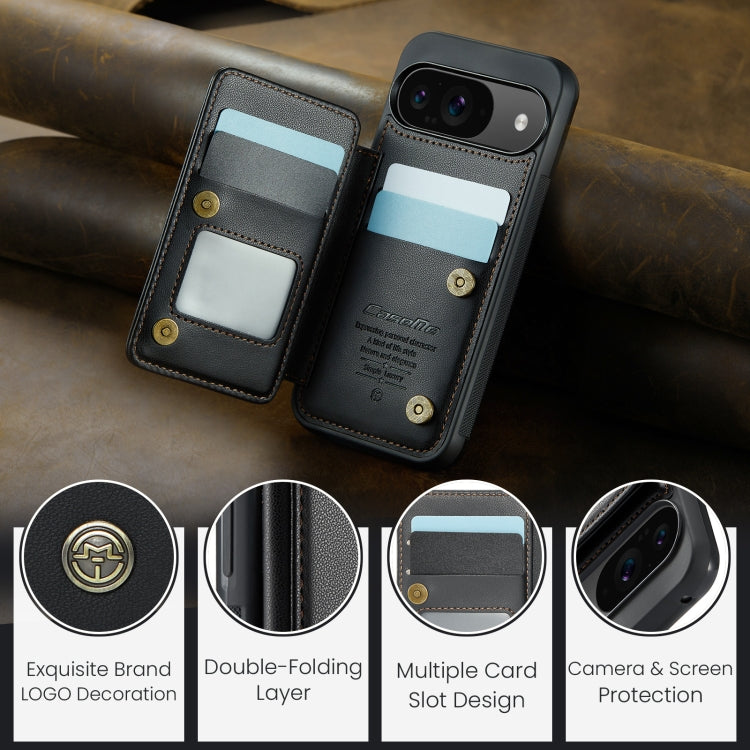 For Google Pixel 9 / 9 Pro CaseMe C22 Card Slots Holder RFID Anti-theft Phone Case(Black)