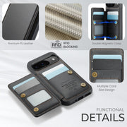 For Google Pixel 9 / 9 Pro CaseMe C22 Card Slots Holder RFID Anti-theft Phone Case(Black)