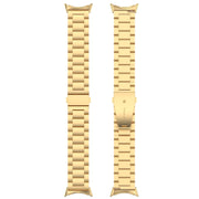 For Google Pixel Watch 3 41mm Three Beads Stainless Steel Metal Watch Band(Gold)