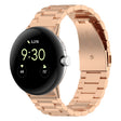 For Google Pixel Watch 3 41mm Three Beads Stainless Steel Metal Watch Band(Rose Gold) - free shipping - PMC TechLife - Order now!