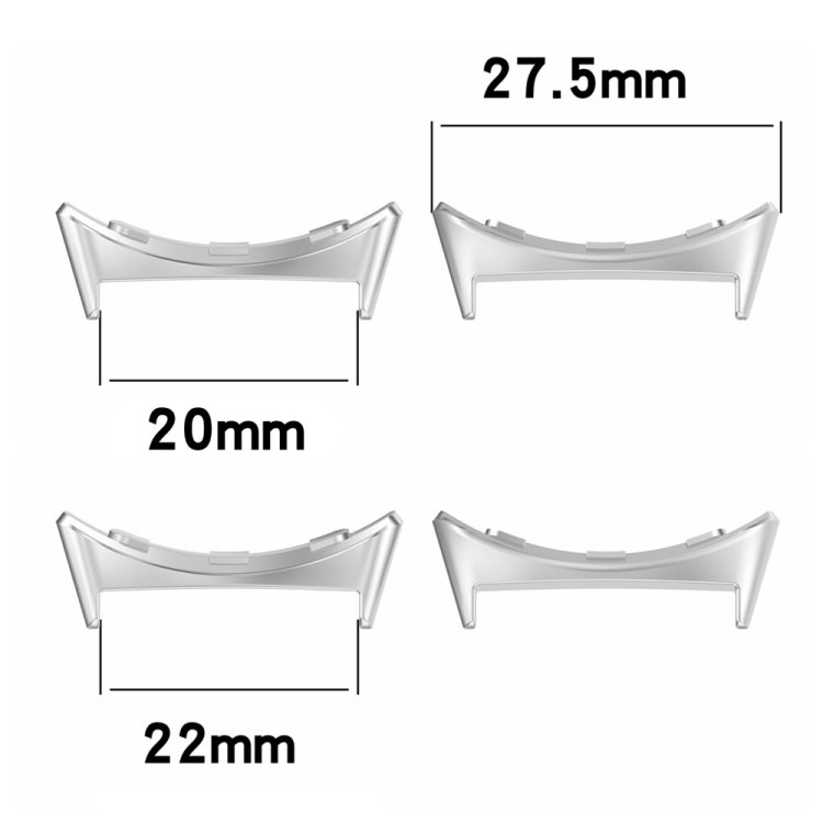 For Google Pixel Watch 3 45mm 1 Pair Stainless Steel Metal Watch Band Connector(Gold)