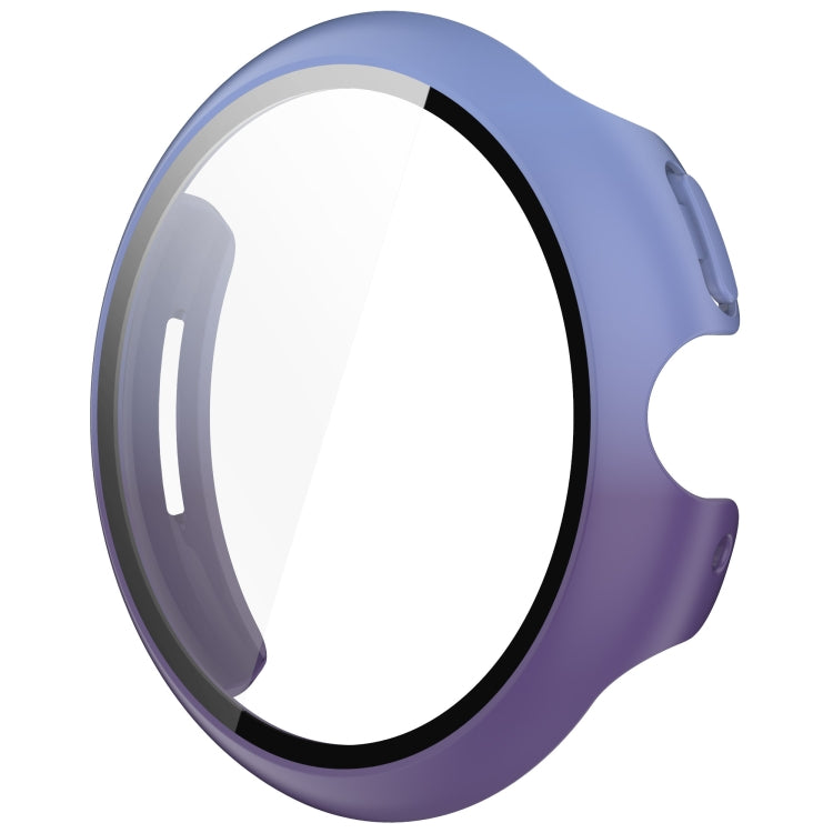 For Google Pixel Watch 3 41mm PC + Tempered Film Integrated Watch Protective Case(Blue+Purple)