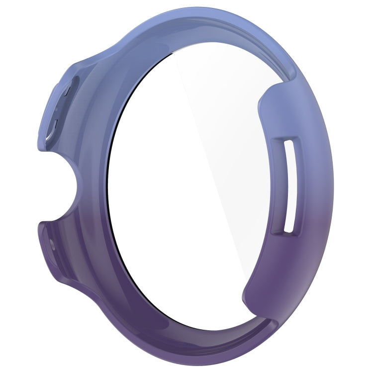 For Google Pixel Watch 3 41mm PC + Tempered Film Integrated Watch Protective Case(Blue+Purple)