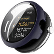 For Google Pixel Watch 3 45mm PC + Tempered Film Integrated Watch Protective Case(Midnight Blue) - Watch Cases by PMC TechLife | Online Shopping South Africa | PMC TechLife | Buy Now Pay Later Mobicred