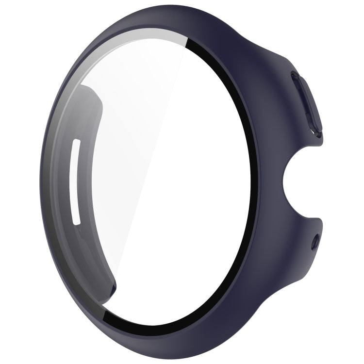 For Google Pixel Watch 3 45mm PC + Tempered Film Integrated Watch Protective Case(Midnight Blue)