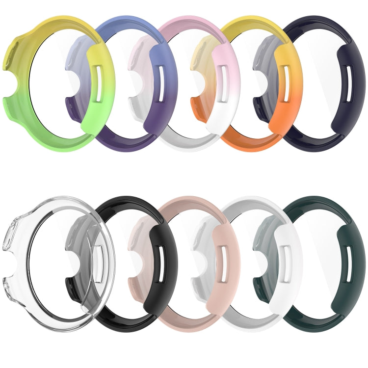 For Google Pixel Watch 3 45mm PC + Tempered Film Integrated Watch Protective Case(Green)