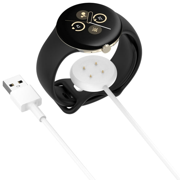 For Google Pixel Watch 3 41 / 45mm USB Interface Smart Watch Charging Cable, Length: 1m(White)