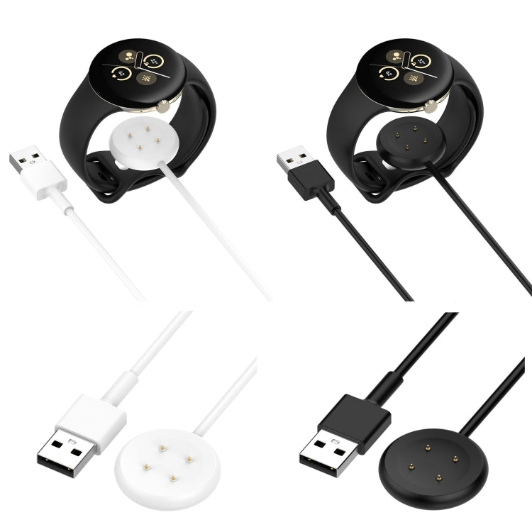 For Google Pixel Watch 3 41 / 45mm USB Interface Smart Watch Charging Cable, Length: 1m(Black)