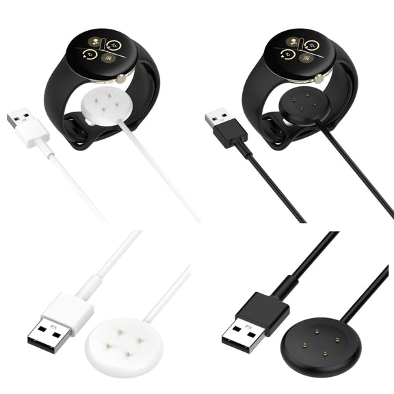 For Google Pixel Watch 3 41 / 45mm USB Interface Smart Watch Charging Cable, Length: 1m(Black)
