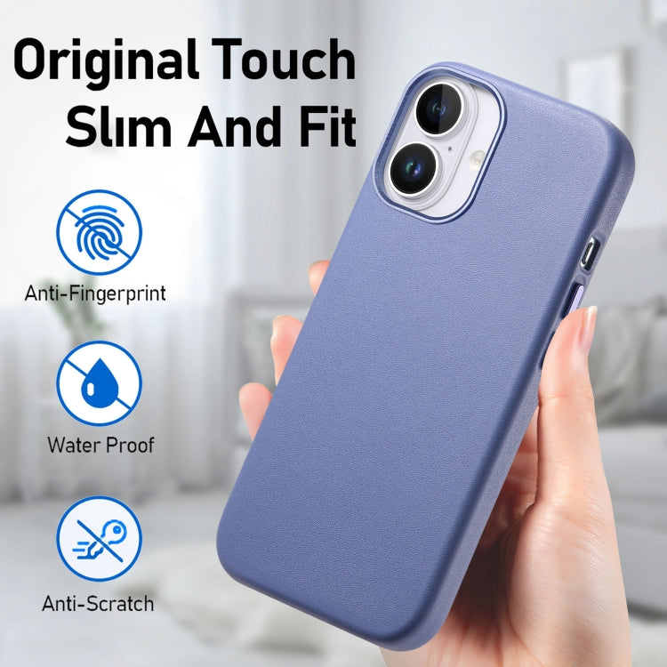 For iPhone 16 Pro Electroplated Metal Button Shockproof Phone Case(Blue)