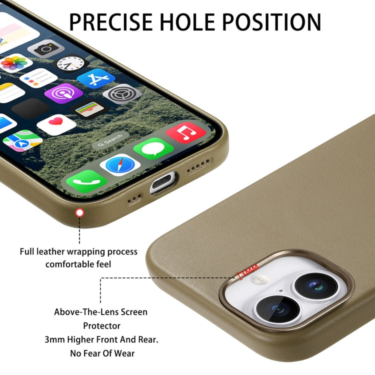 For iPhone 16 Plus Electroplated Metal Button Shockproof Phone Case(Green)