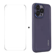 For iPhone 16 Pro Max ENKAY Hat-Prince Translucent Matte TPU Phone Case with Lens Film + 9H Big Arc Edge Film(Purple) - free shipping - PMC Jewellery - Order now!