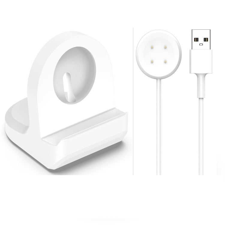 For Google Pixel Watch 3 41 / 45mm Smart Watch Silicone Charging Holder with Charging Cable(White)