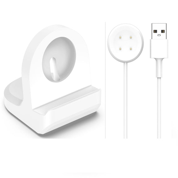 For Google Pixel Watch 3 41 / 45mm Smart Watch Silicone Charging Holder with Charging Cable(White)