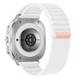 For Samsung Galaxy Watch Ultra 47mm Sea Wave Texture Nylon Hook and Loop Fastener Watch Band(White) - free shipping - PMC TechLife - Order now!
