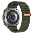 For Samsung Galaxy Watch Ultra 47mm Sea Wave Texture Nylon Hook and Loop Fastener Watch Band(Green) - Watch Bands by PMC TechLife | Online Shopping South Africa | PMC TechLife | Buy Now Pay Later Mobicred