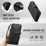 For Google Pixel 9 / 9 Pro CaseMe C30 Card Slots Zipper Wallet Leather Phone Case(Black)