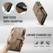 For Google Pixel 9 / 9 Pro CaseMe C30 Card Slots Zipper Wallet Leather Phone Case(Brown)